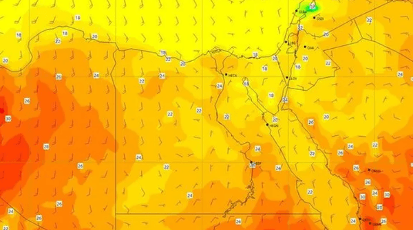 موجة حارة على البلاد حتى يوم الاثنين القادم..طقس اليوم الاربعاء 1 مارس