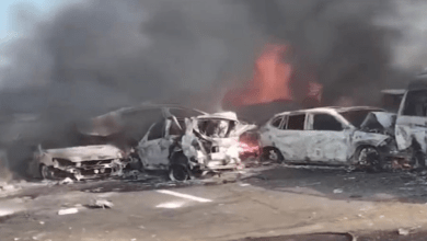 الحكاية: حادث سيارات علي طريق مصر إسكندرية الصحراوي أصبح محرقة و 32 جثة متفحمة